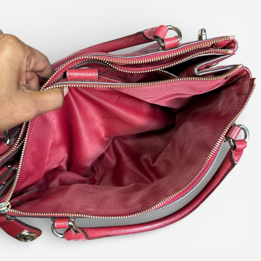 Coach Borough Red Leather Bag - Picture 10 of 11